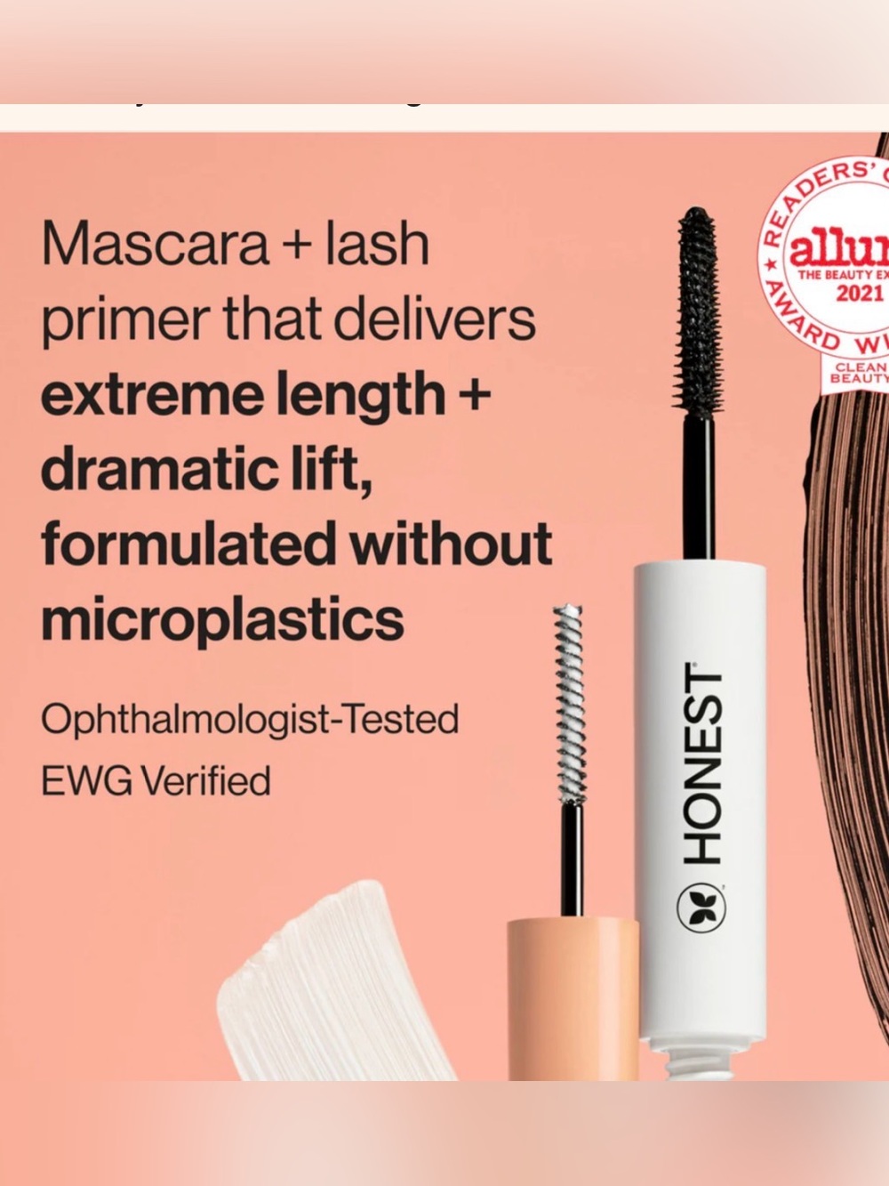 🤍 Honest Beauty Extreme Length Mascara + Lash Primer NIB New version Packaging 🤍 - Picture 3 of 10
